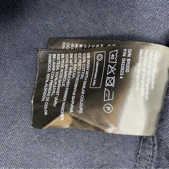 Mens H&M L.O.G.G. Label of Graded Goods Long Sleeve Button Down Black Shirt Sz M - Picture 5 of 9